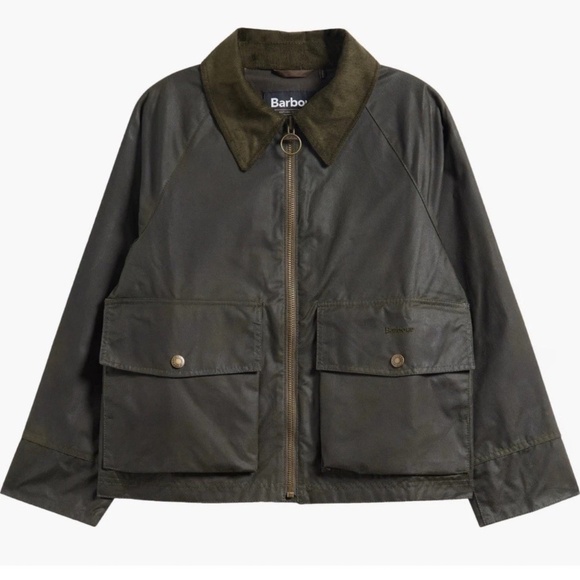Unworn Barbour Croxdale Lightweight Waxed Cotton Jacket Archive Olive - Picture 2 of 14